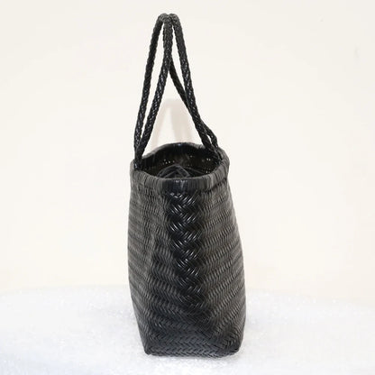 Handbags Women's Genuine Leather Shoulder Bag Weaving Casual Shopping Bag Vintage Big Tote Purse Cowhide Cross Hand Bags Lady
