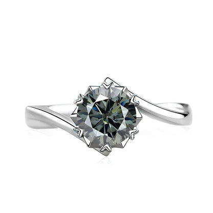 Black Pink Moissanite Women Rings S925 Sterling Silver Jewelry For Wedding Engagement Ring With Certified Women's Ring