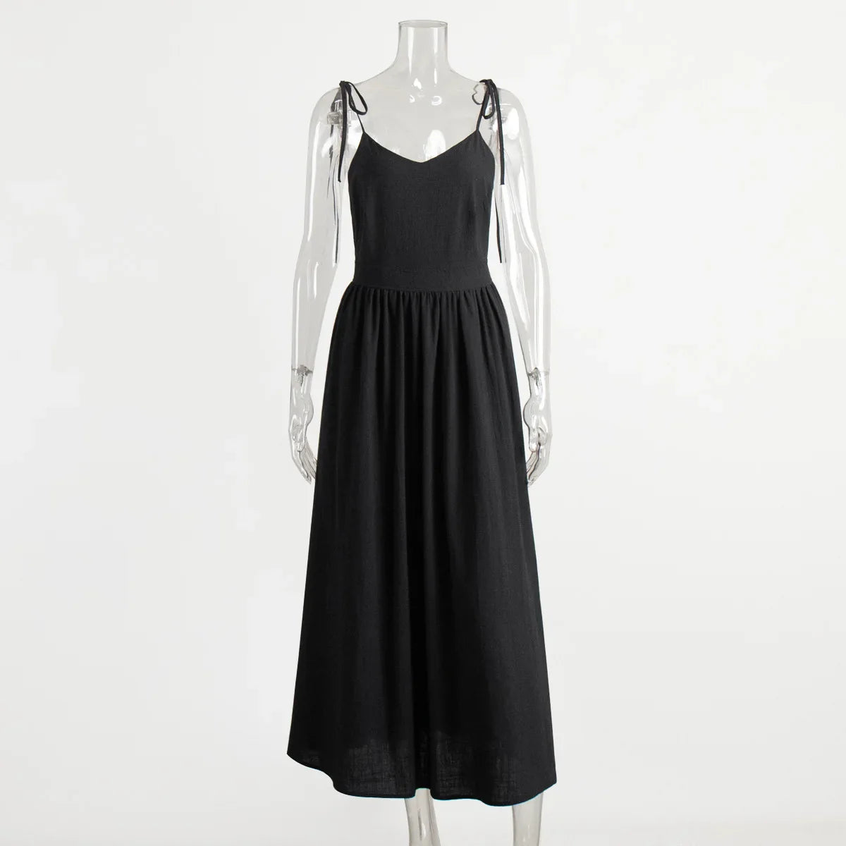 Spring Summer Beach Style Women Dress Vintage Loose A-line Sling Dress Sexy Hot Girl 100% Cotton V-neck Dress