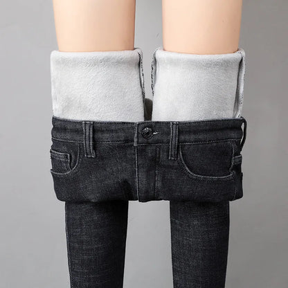 Thermal Jeans Winter Snow Warm Plush Stretch Jeans
