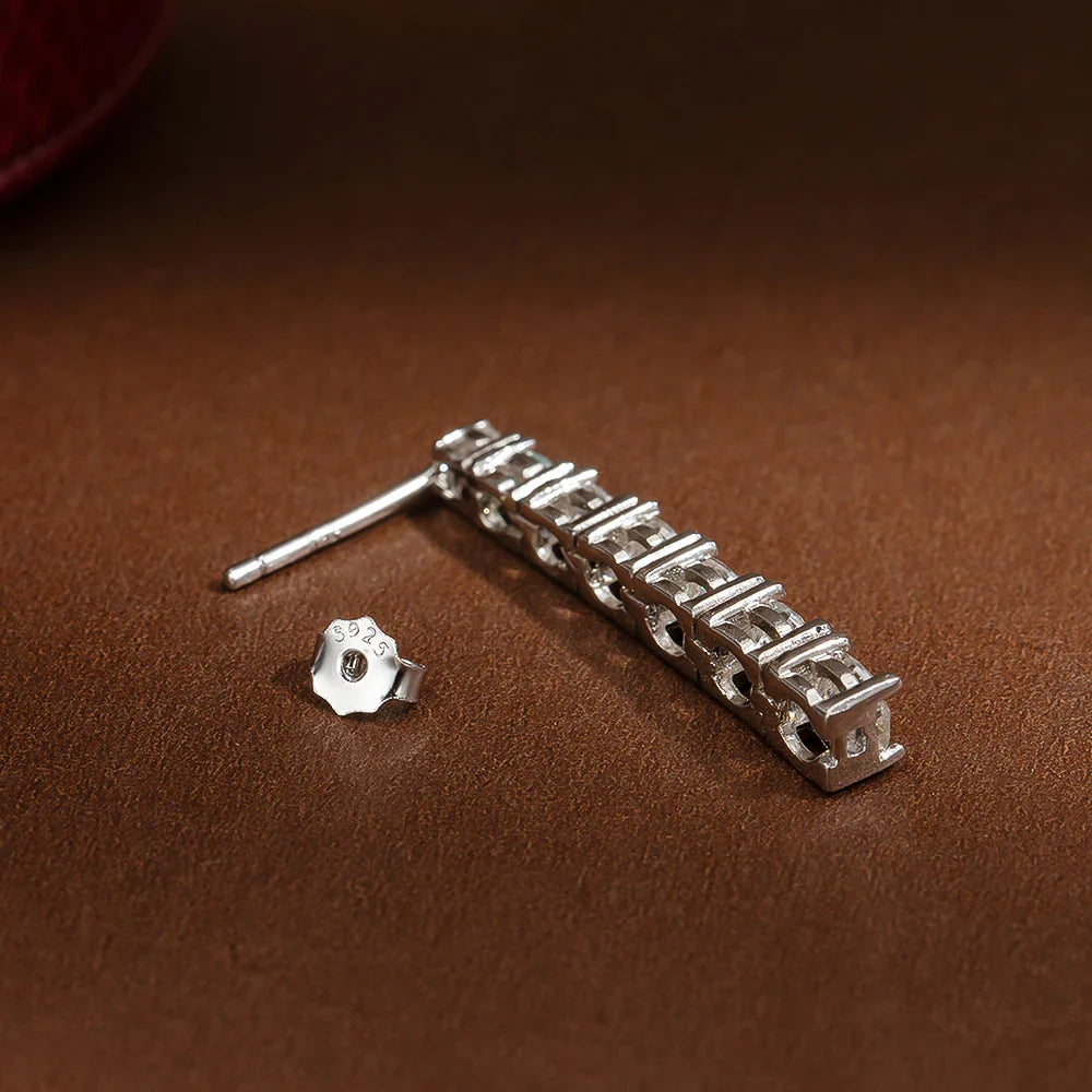 100% 925 Sterling Silver 2.82CT Moissanite Diamond Earrings For Women Long Tassel Earring Sparkling Party Fine Jewelry