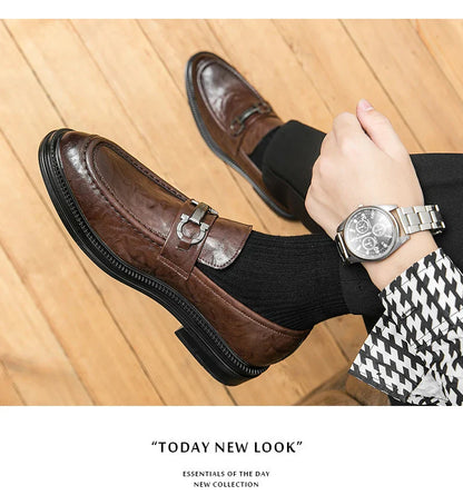 Classic Men's Dress Shoes Formal Oxford Leather Shoes For Men High Quality Casual Business Shoes Man Social Leather Loafer Male