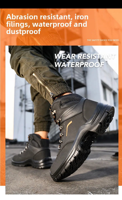 Men's Anti-Static Wear-Resistant Labor Protection Shoes Safety Smashing Protection Work Shoes for Factory Use