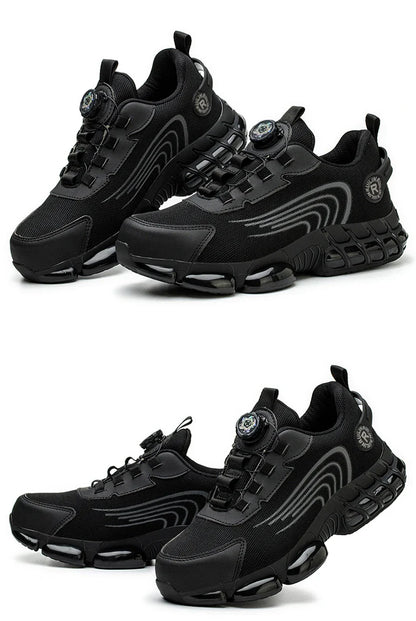 Anti-smash Steel Toe Protection Safety Shoes Men Rotating Button Work Safety Shoes for Men Anti Puncture Work Shoes Sneakers