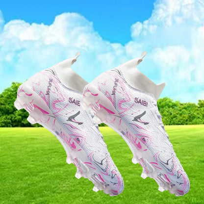 football boots sneakers chuteira society soccer shoes Above the ankle but not to the knee Anti-slip column Sole spikes