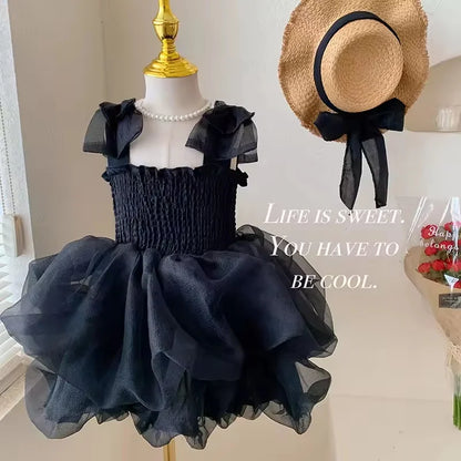 2026 New Sleeveless Summer Dress for Girls Puffy Tutu Dress Elegant Party Dresses Birthday Gift Gown Baby Girl Princess Dress