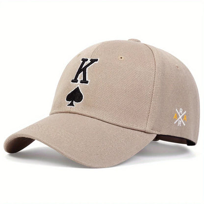 Fashion Hip Hop K Letter baseball cap Hip Hop Snapback Hat Poker Embroidered Golf Hats Outdoor Sports Leisure Caps Dad Hats