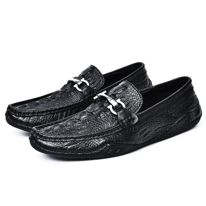 Blue Slip On Loafers Genuine Leather Casual Shoes Men Luxury Brand Designer Men's Moccasins Mocassin Homme Sales Discount