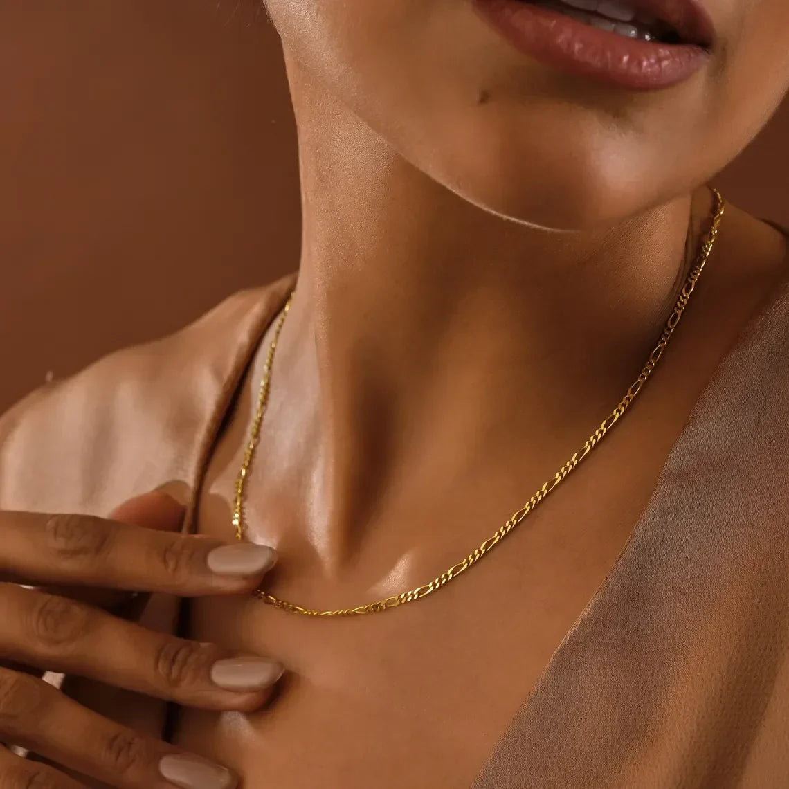 Stainless Steel Gold Color Chain Necklace Women Minimalist Cuban Paperclip Twisted Snake Chain Fashion Jewelry Wholesale
