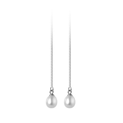 Genuine 925 Sterling Silver Natural Freshwater Baroque  Pearl Unusual Earrings for Women Chic Charming Goth Jewelry 2021