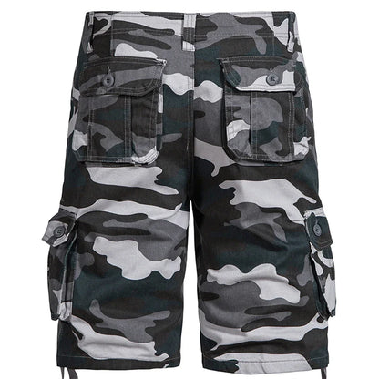 Mens Camo Shorts Men Camouflage Overalls Loose Casual Outdoor Sports Half Pants Side Pocket Cotton Comfortable Shorts