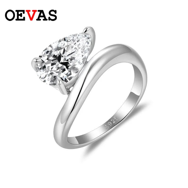 7*11MM 3Carat D Color Water Drop Moissanite Rings 18K Gold 100% 925 Sterling Silver Top Quality For Women Wedding Gifts