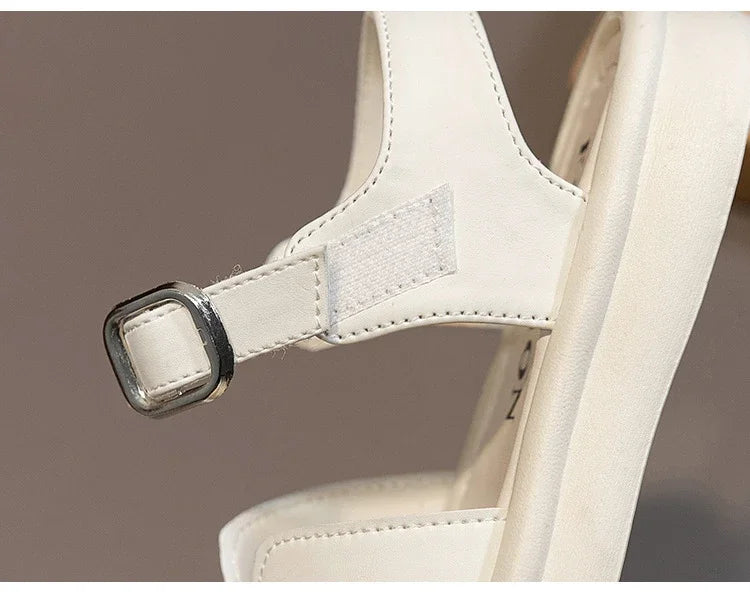 New Summer Girl Sandals Fashion Solid Color Children Causal Versatile Open-toe Beach Shoes Breathable Kids Thick Bottom Sandals