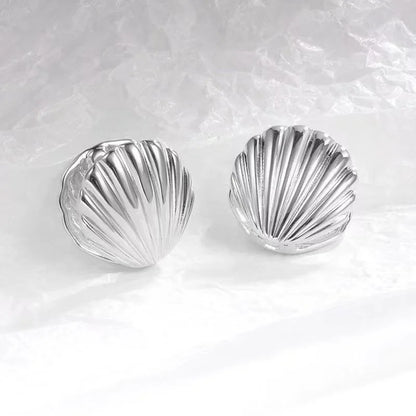 Exaggeration Ocean Style Shell Texture Stud Earrings for Women Trendy Accessories Personalization Jewelry Earrings Daily Wear