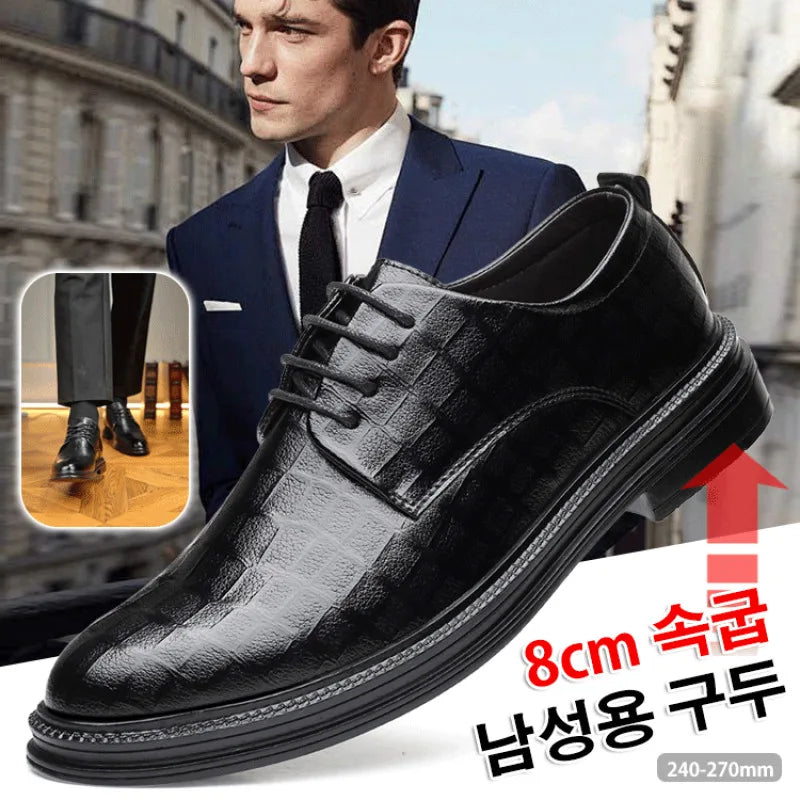 Novos Sapatos Masculinos de Negócios Primavera Outono Sapatos Masculinos de Couro Formais Tênis Masculinos Casuais da Moda Social Elegante Tendência Solado Reto