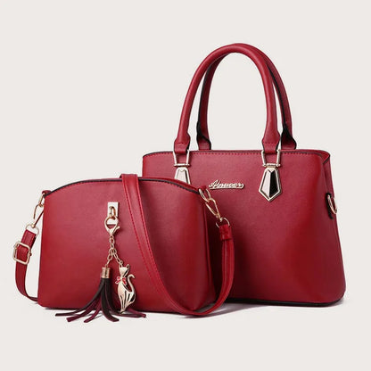 2pc/set Women Fashion Casual Totes, Luxury Handbags ,Designer Shoulder Bags, Crossbody Composite Bag Bolsos