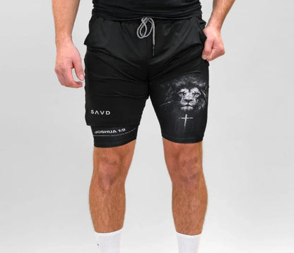 Quick-drying Summer Sports Shorts Men's and Women's Quick-drying Ice Silk Thin Yoga Fitness Training Three-point Pants