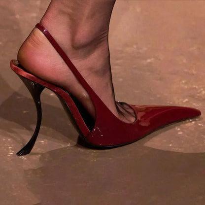 European American Women High Heeled Shoes Woman's Strange Heels Stiletto Summer Sandals Sexy Ladies Shallow Wedding Dance Pumps