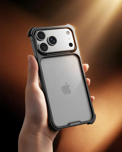 Metal Phone Case for iPhone 17 Pro Max /17Pro No Back Design Protective Cover Shockproof Bumper Compatible With MagSafe