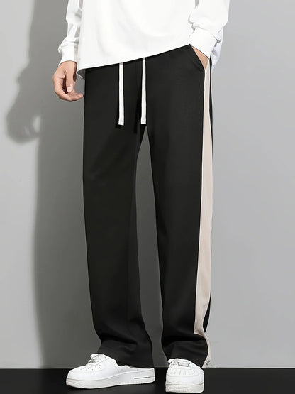 Men's contrasting sports casual pants, comfortable and versatile