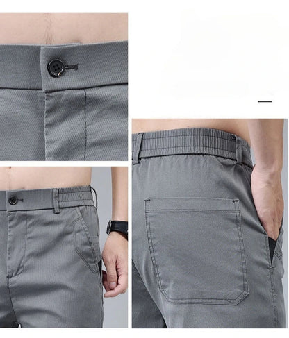 Men's Summer Lyocell Shorts Thin Breathable Comfortable Slim Korean Fashion Short Pants Elastic Waist Casual Vacation Pants