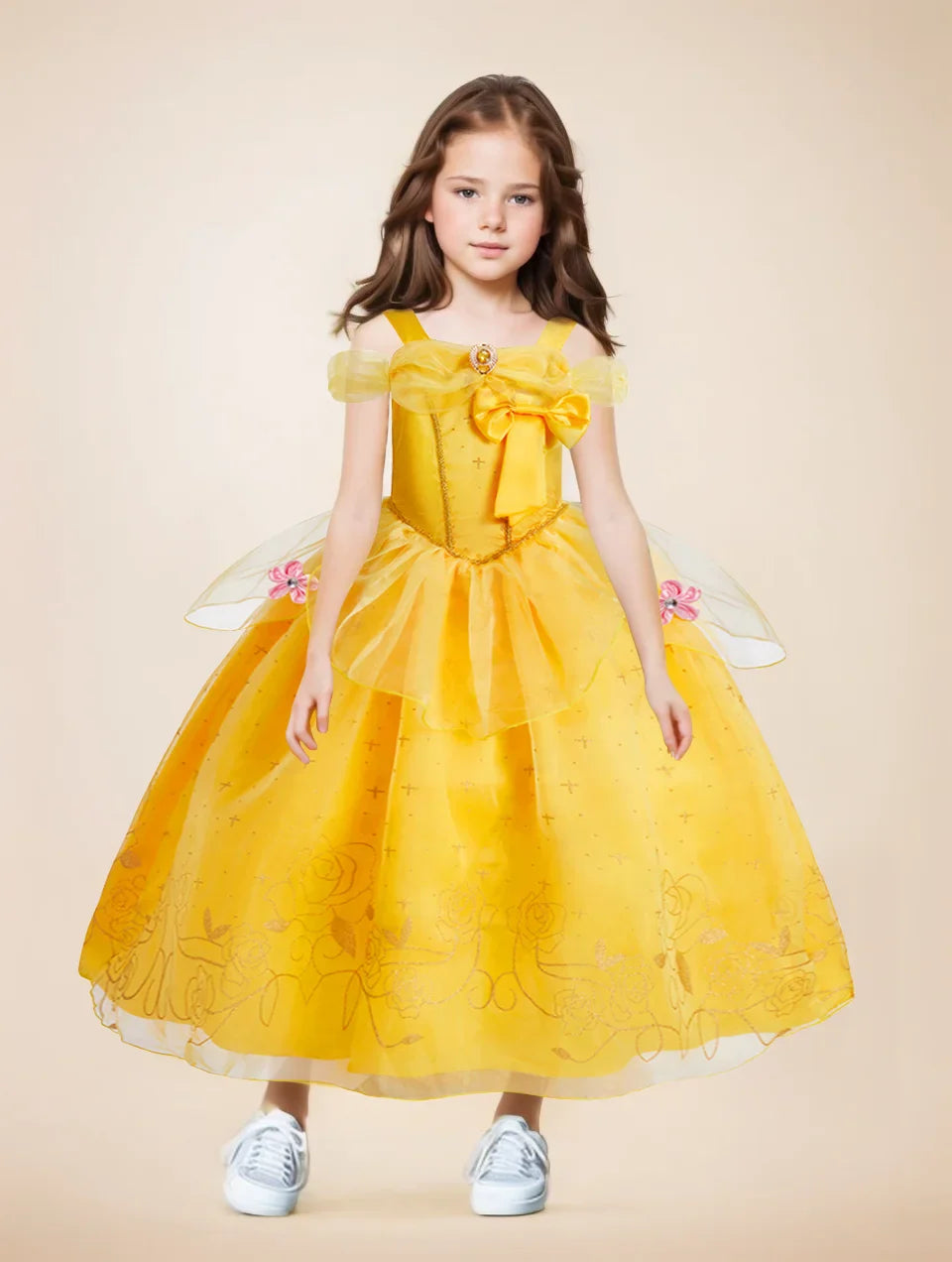 Girls Beauty and Beast Bell Costume Kids Summer Carnival 3 4 5 6 7 8 9 10 Years Dress Kids Princess Performance Cosplay Dresses