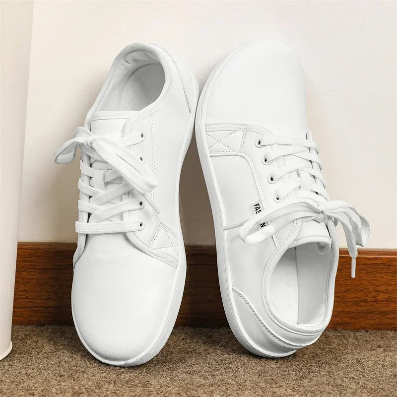 Mens Artificial Leather Wide Barefoot Shoes Unisex Plus Size Male Outdoor Minimalist Sneakers Women Zero Drop Casual Walking