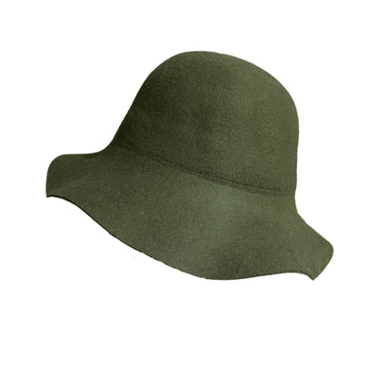 Hat Women's Autumn Wave Curled English Retro Versatile Fisherman Hat Fashion Hepburn Style Woolen Top Hat