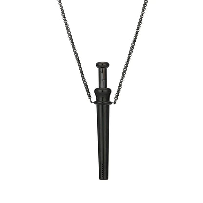 MaiLun 1pc Stress Anxiety Relief Necklace 82.5mm Length Stainless Steel Meditation Necklace Quit Smoking Anxiety Relief Necklace