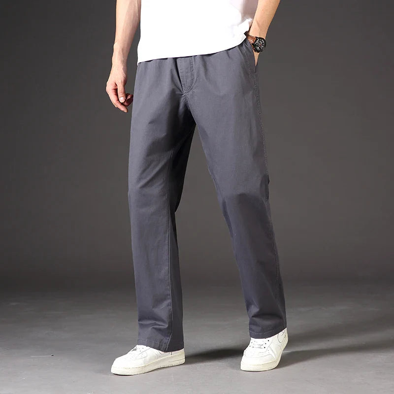 Plus Size Men's Cargo Pants Casual Loose Multi Pocket High Quality Cotton Pants Long Trousers Mens Jogger Pants 5XL 6XL