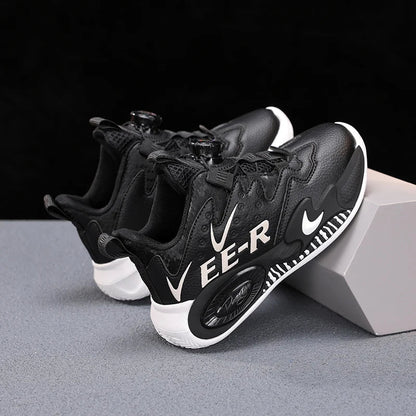 A pair of children's four-season leather high-top basketball shoes, wear-resistant basketball shoes, sizes 31-40，HL-2798