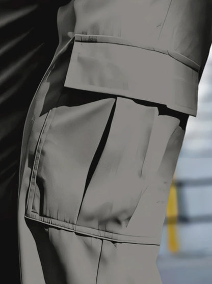 Men's Workwear Pants Wear-Resistant Sports Straight Leg Loose Summer Multi-Pocket Casual Trousers