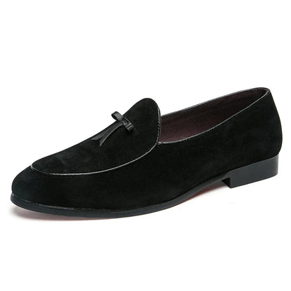 Loafers men Korean version of the trend British fringe men's shoes suede sanded bean shoes a slip-on small leather shoes