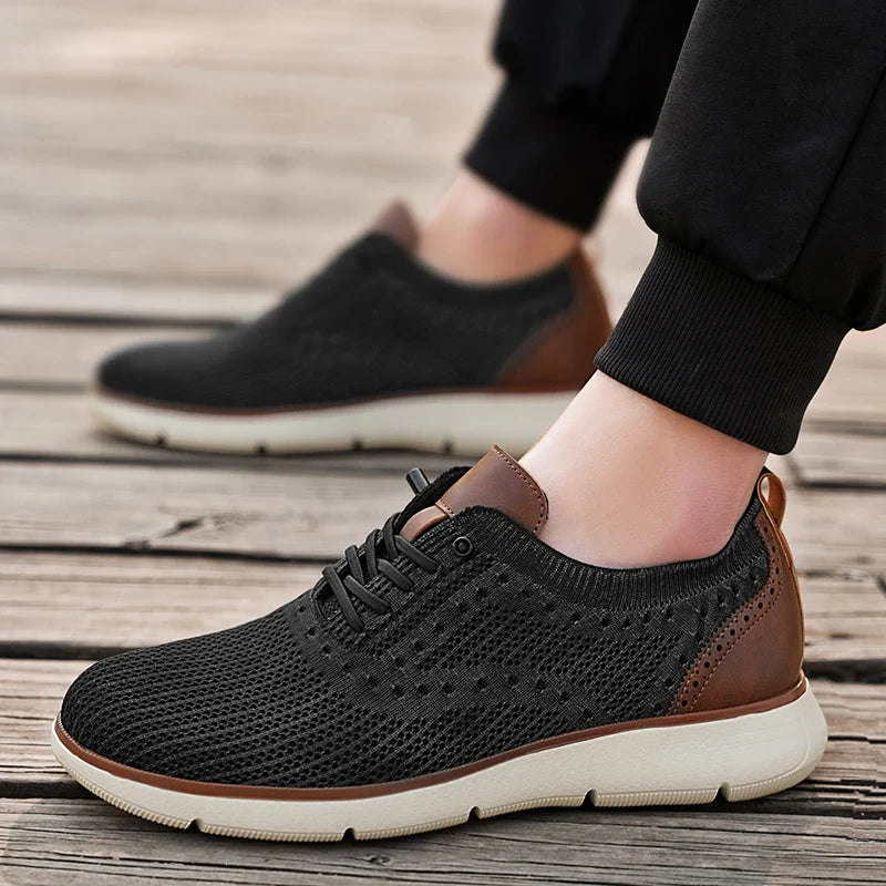 Large Size Comfortable Men's Shoes Light Fashion Casual Sports Shoes Breathable Flying Mesh Top Loafers