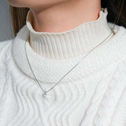 Pendant Necklaces S925 Sterling Silver Solitaire Necklace Chains For Women Jewellry Gifts