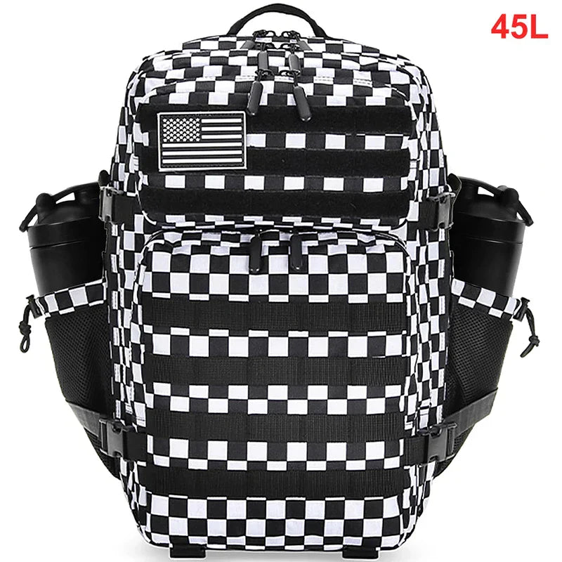 45L Tactical Backpack Men Outdoor Waterproof Sports Travel Gym Hiking Bug Out Bag Military Camping Hunting Survival Rucksack
