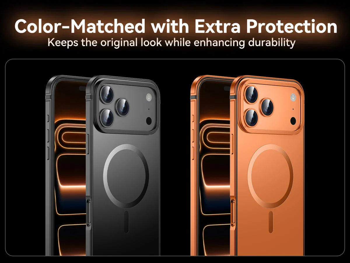 Suitable Magsafe Case for IPhone 17Pro Max 12 13 14 15 16 17Air Plus Alloy Frame Heavy Protection Phone Case