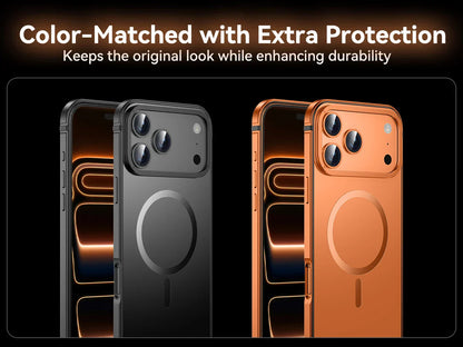 Suitable Magsafe Case for IPhone 17Pro Max 12 13 14 15 16 17Air Plus Alloy Frame Heavy Protection Phone Case