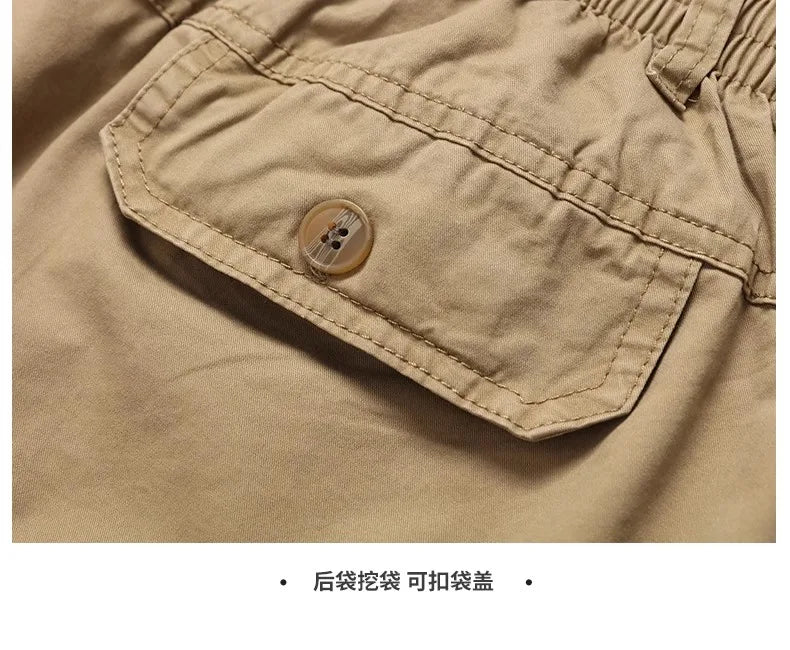 Explosions men's overalls casual pants cotton loose summer thin fashion long pants men's pants.