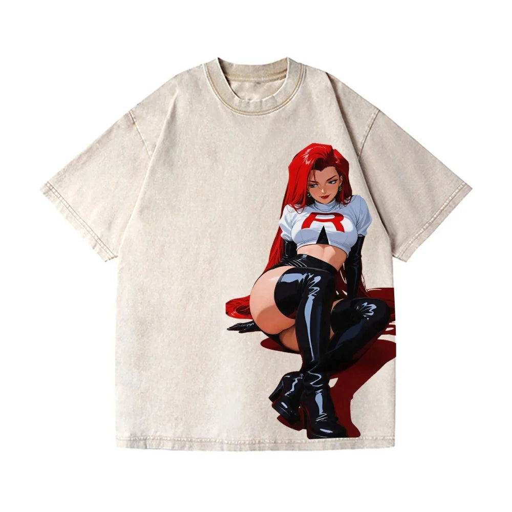 T-shirt Man Women Vintage Washed Cotton Short Sleeve Tee Casual Top Y2k Summer 2026 Fashion Graphic Tee Unisex
