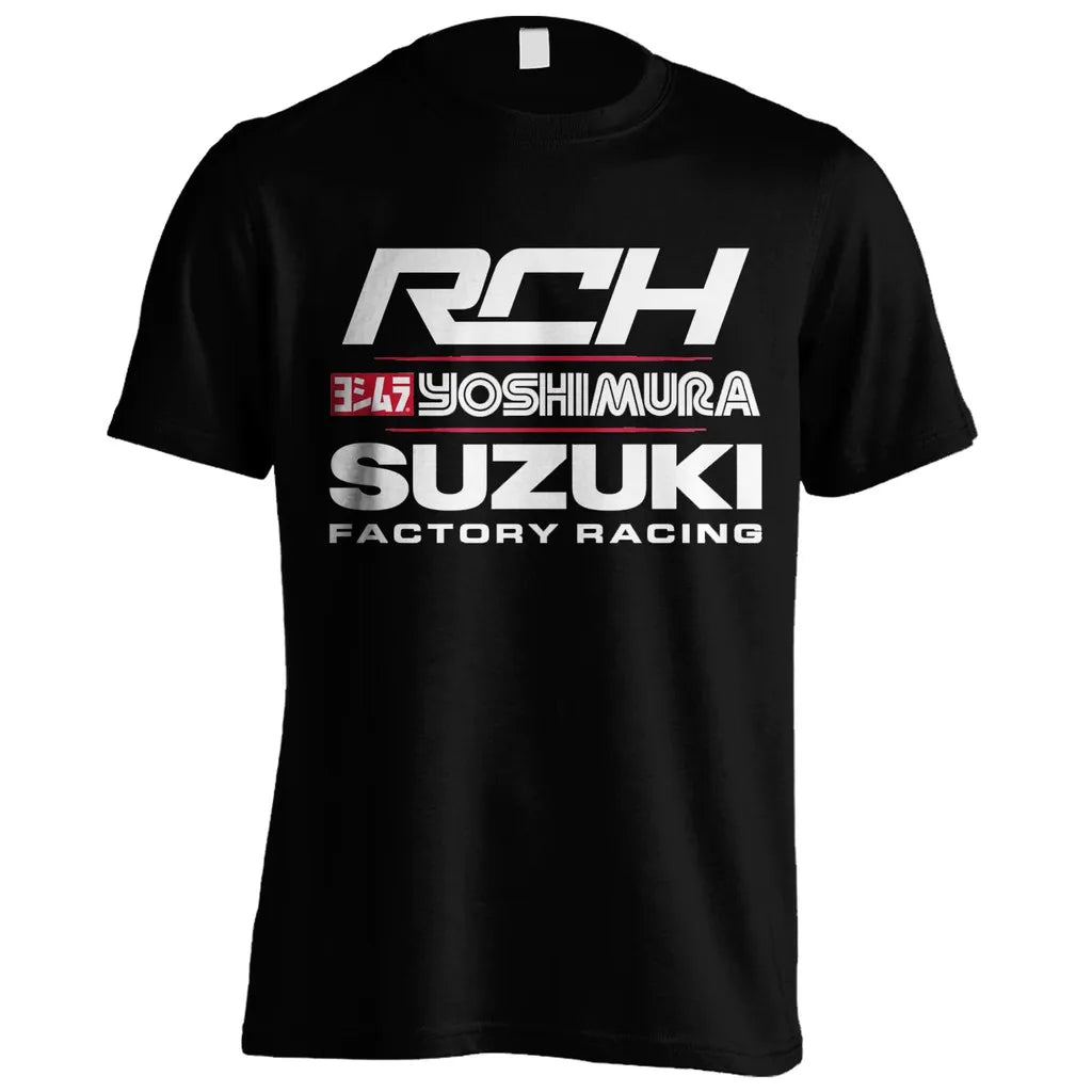 Suzuki Summer 100% Cotton Men's T-Shirt for Outdoor Extreme Sports, Motorcycle Riding Enthusiasts, Casual Short Sleeve