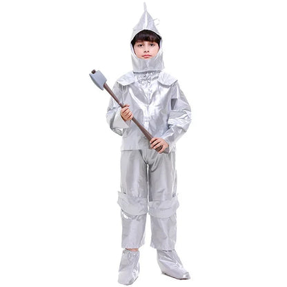 Halloween Cosplay Tin Man Costume Parent-children Clothing Adult Male Iron Man Costume Wizard of Oz Performance Stage Costumes