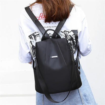 Casual Oxford Backpack Women Black Waterproof Nylon School Bags For Teenage Girls High Quality Fashion Travel Tote Packbag