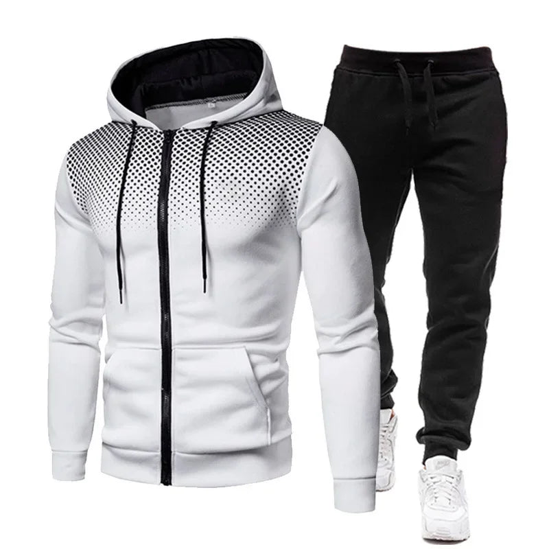 2024 Mens Tracksuits Men's Clothing Men Sets Hoodie Set Zipper Sweatshirt Casual Sport Sweatpants Man Sweat Suit Set Running