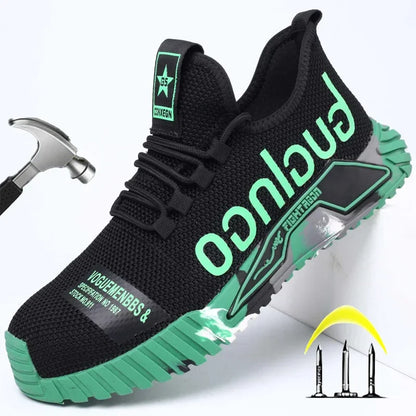 Good Lightweight Steel Toe Safety Shoes for Men Anti-puncture Work Shoes Men Breathable  Indestructible Work Safety Boots