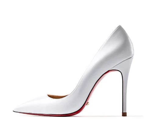 12CM Brown Patent Leather Pumps Women Red Bottom Heels Elegant High Heeled Stilettos Evening Shoe for Party