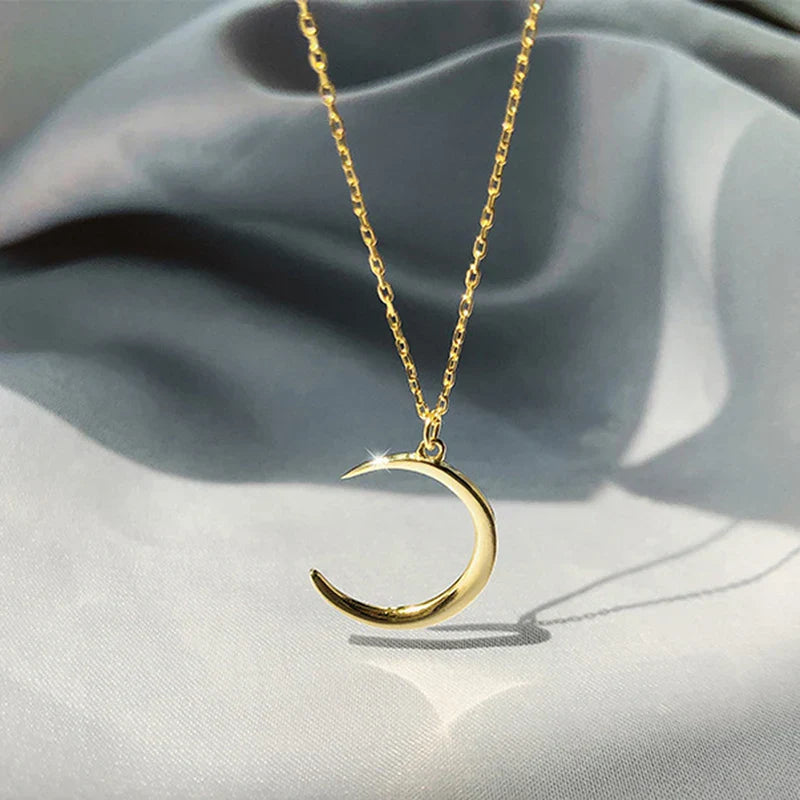Fairy Elegant Pink Round Crystal Pendant Necklace Simple Design Korean Fashion Girls Women Star Clavicle Chain Jewelry Gifts