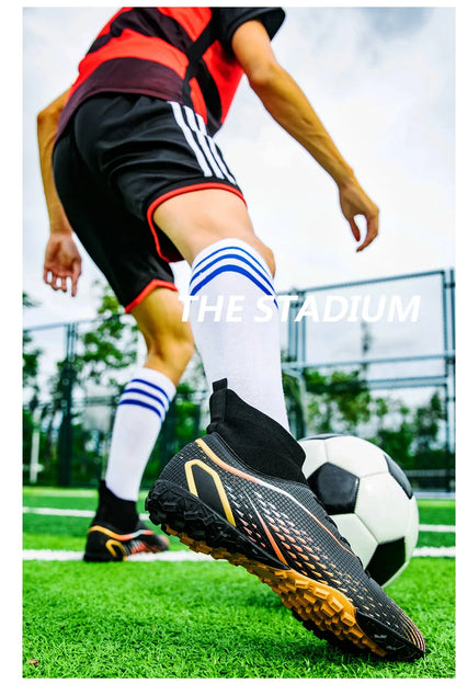 New 33-46 Large Football Boots Children Youth High Quality Football Shoes Outdoor Training Professional Competition Footwear