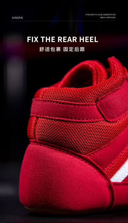 Botas de luta profissional masculinas e femininas 5 cores Sapatilhas de boxe Casal Antiderrapante Tênis Botas de luta masculinas respiráveis