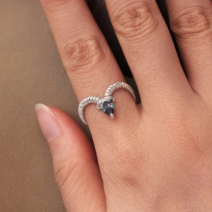 925 Sterling Silver Colorful 12 Zodiac Open Ring For Women , Rainbow Zircon Crystal Stackable Rings Girl Family Gift